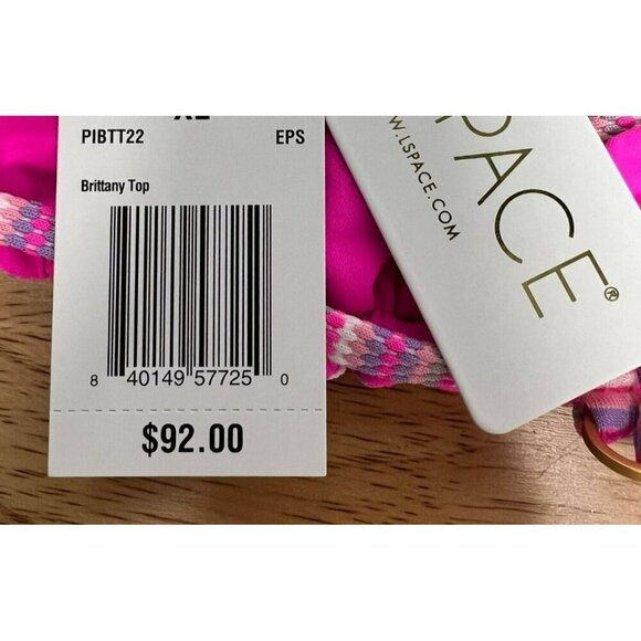 L*Space Women’s Brittany Bikini Top Multicolor Striped Size Large New - Picture 10 of 11